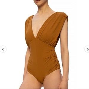 MARYSIA POINT DUME PLUNGE NECK ONE PIECE SWIMSUIT ,NWT Size S